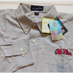 NEW Velocity OLE MISS Button-Down Long Sleeve Shirt Men's XL (Runs Big, 2XL)